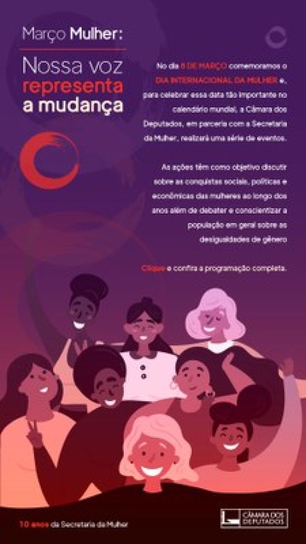 Campanha Março Mulher - Programação 2023