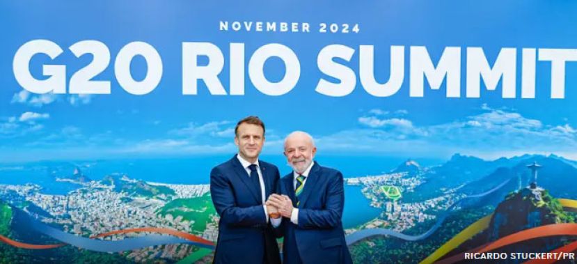 Lula e Macron no G20