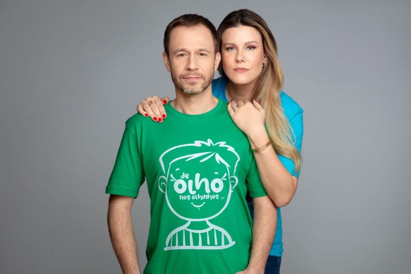 Tiago Leifert e Daiana Garbin