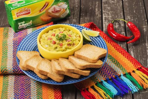 Guacamole com Torradas Integrais