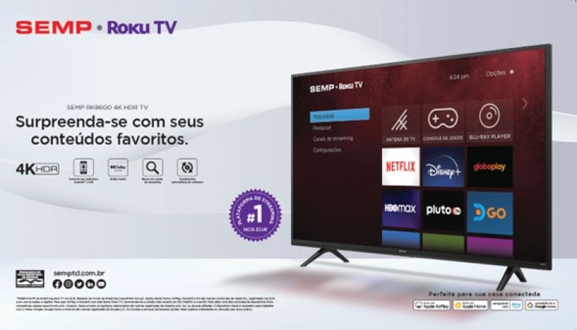 TV RK8600 da SEMP ganha novo tamanho de tela